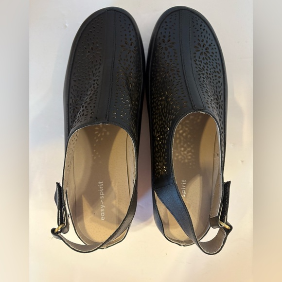 Easy Spirit Dawn black leather lightweight sling back mules size 8 WW NWOT - Picture 8 of 11